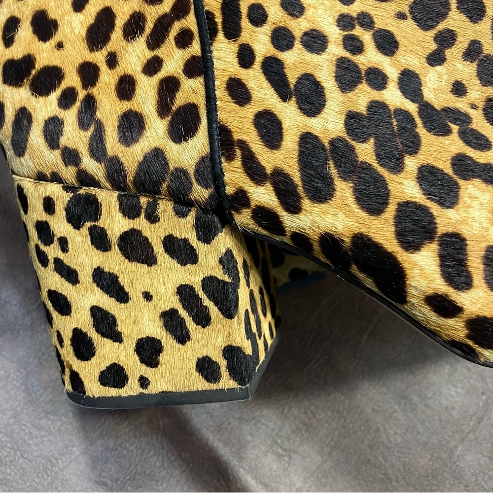 J Crew‎ Sadie Ankle Boots in Leopard Calf Hair Womens Size 8 K0043 Mobwife - Picture 7 of 14